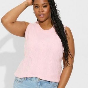 Torrid Vegan Cashmere Sweater Vest in Almond Blossom Size 3 NEW WITH TAG!